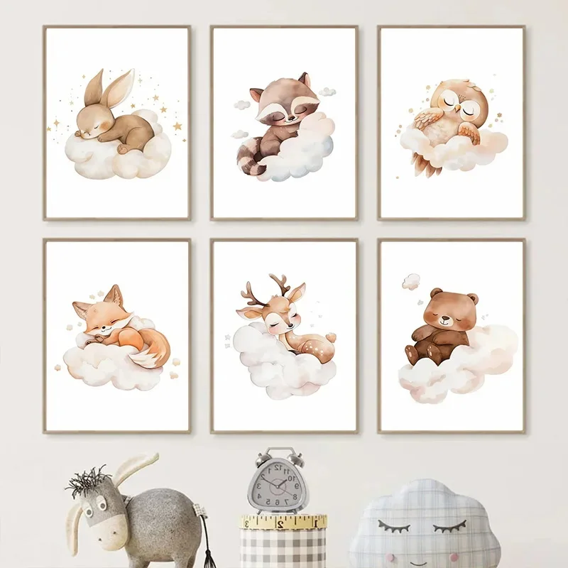 Baby Nursery Picture Frames - Pintura en Lienzo de Animales en