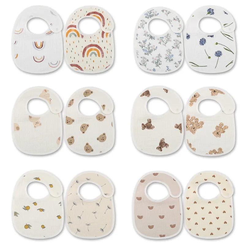Baby Nursery Set - Baberos impermeables de algodón para bebé,