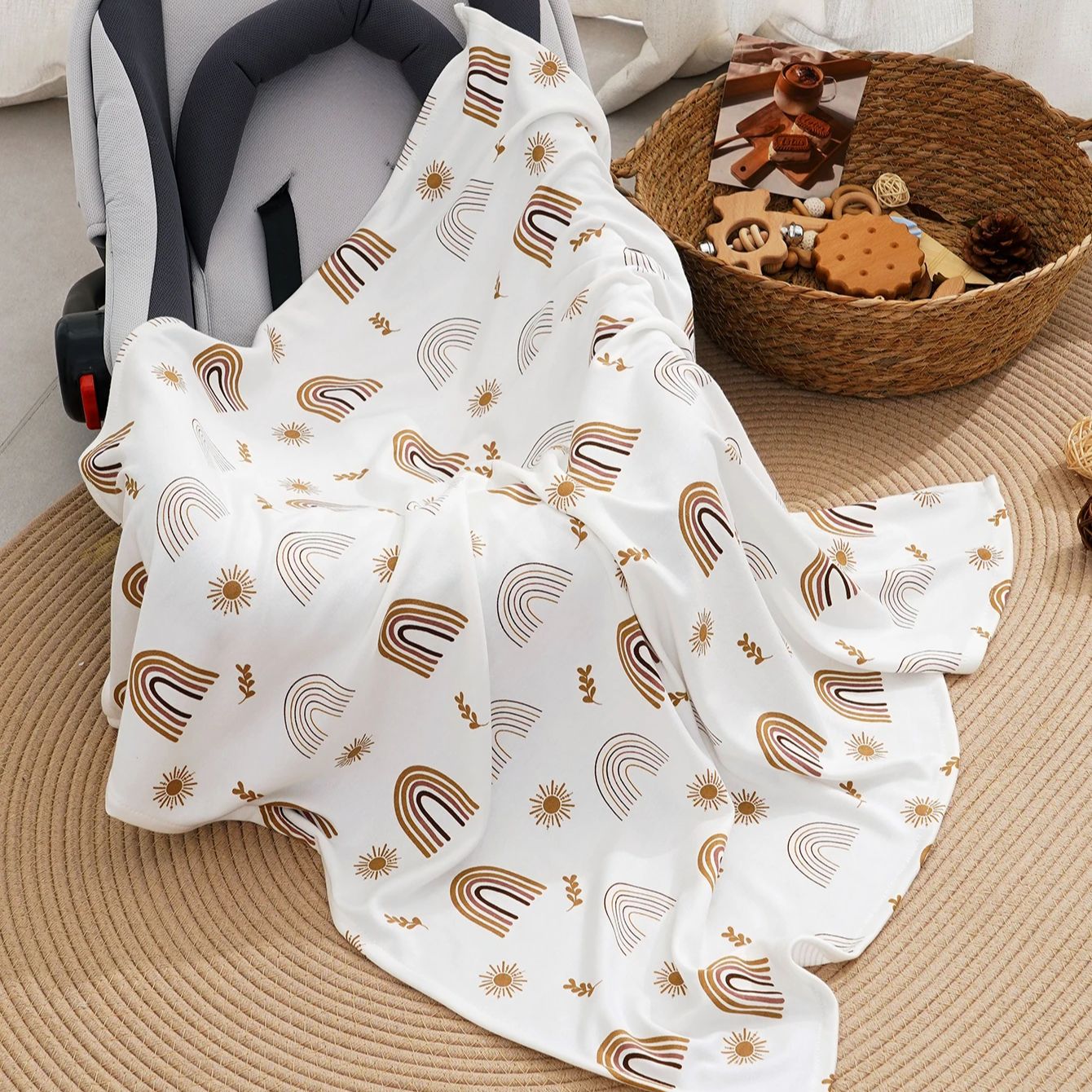 Baby Nursery Essentials - Elinfant-Mantas receptoras de bambú para recién