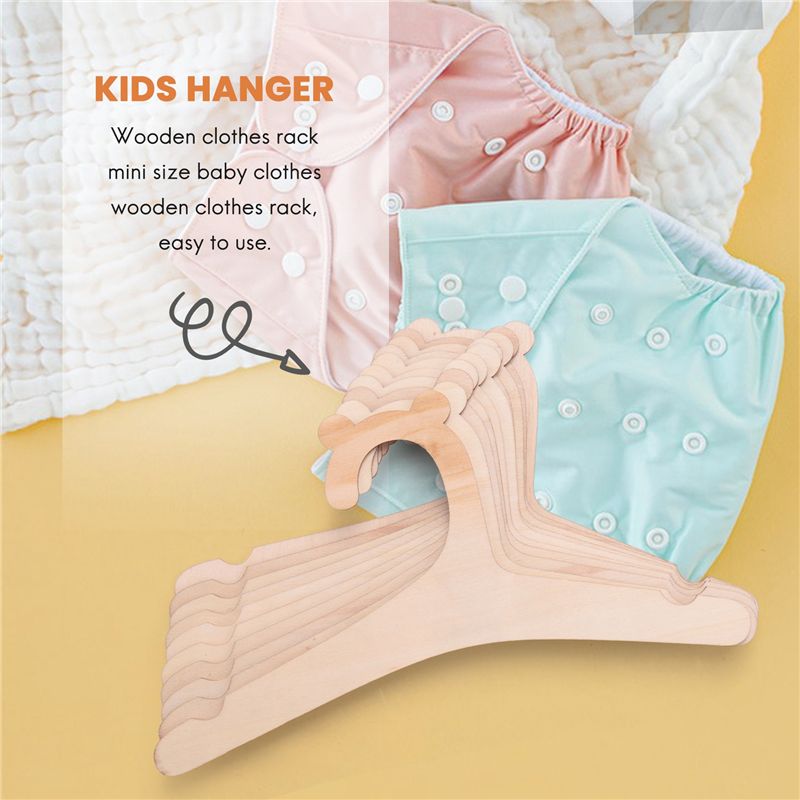 Baby Nursery Hangers - A04G-10 Piezas de Perchas de Madera