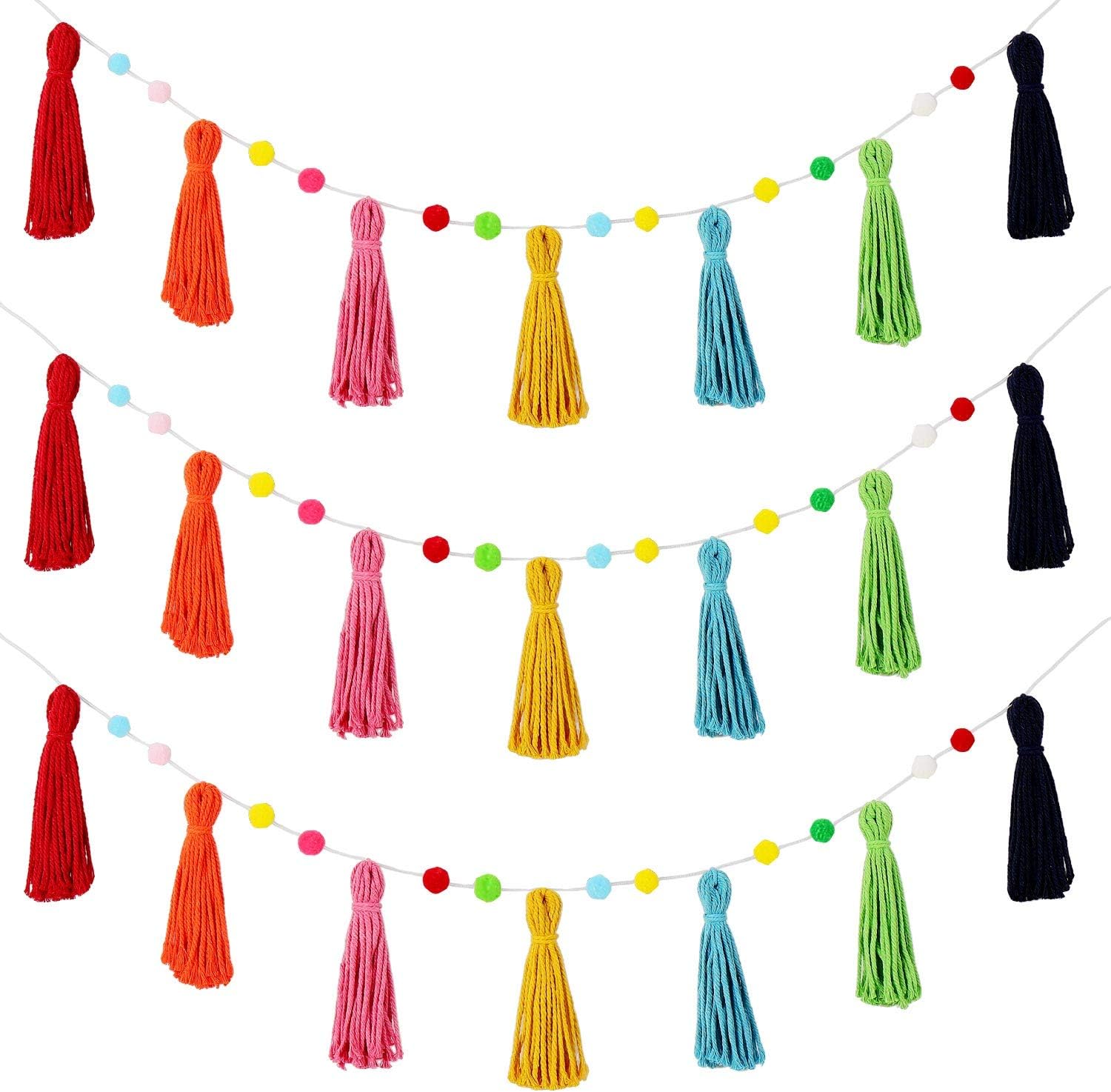 Baby Nursery Garland - 3 uds colorido Arco Iris Boho
