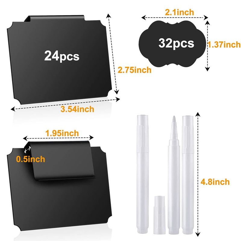 Storage Basket Fabric - ABFS 24 Etiquetas para Cestas, Etiquetas