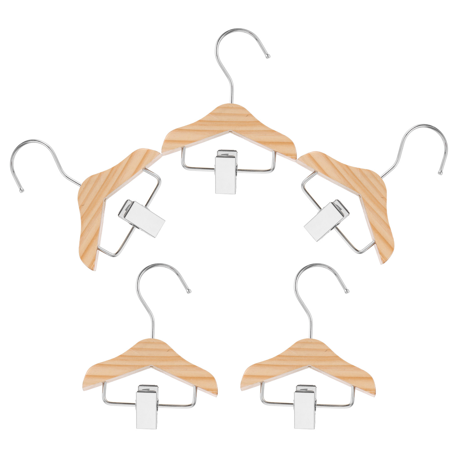 Baby Nursery Hangers - 5 perchas de madera mini para