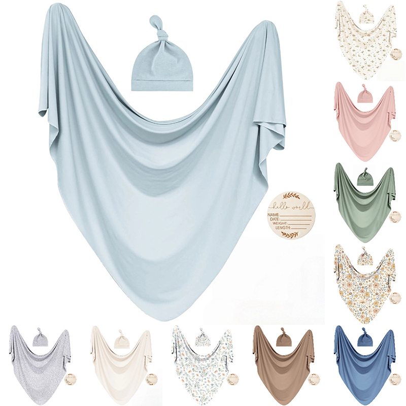 Baby Nursery Set - Mantas receptoras para bebé con gorro