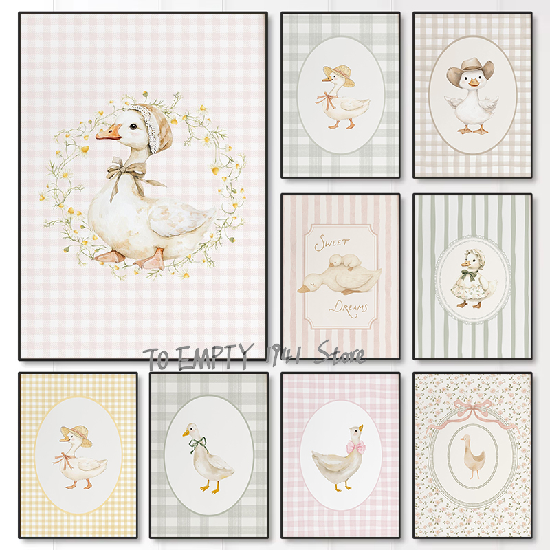 Baby Nursery Animal Pictures - Póster de Lona con Diseño de