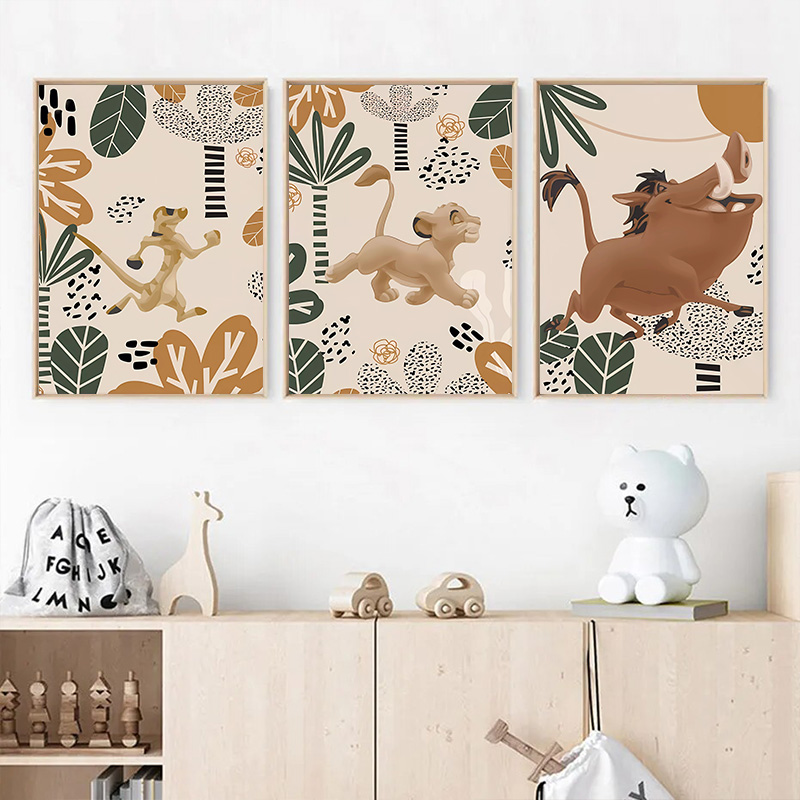 Baby Nursery Animal Pictures - Pósteres e impresiones bohemios del Rey