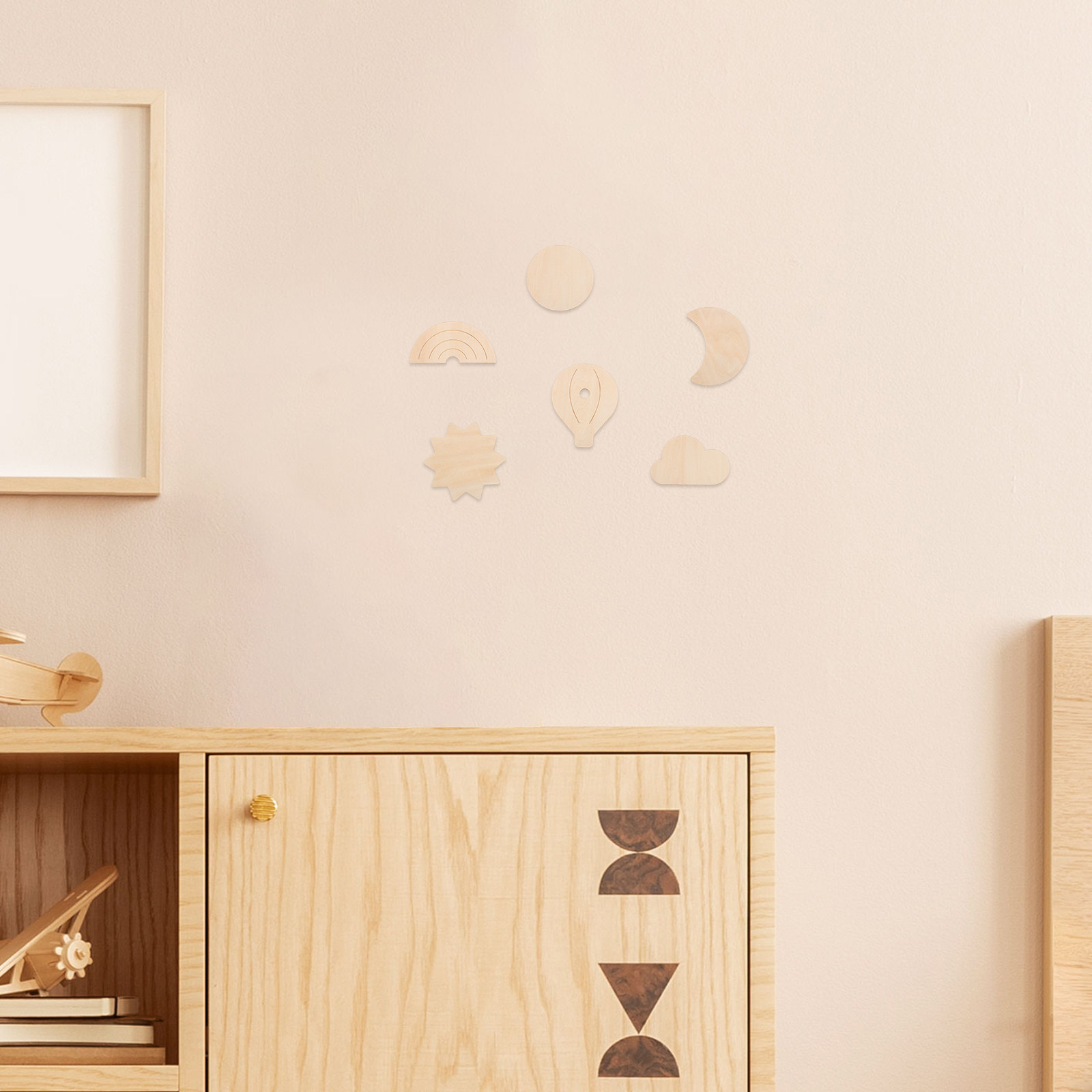 Baby Nursery Hot Air Balloon Theme - 6 Piezas de Adhesivos de Pared