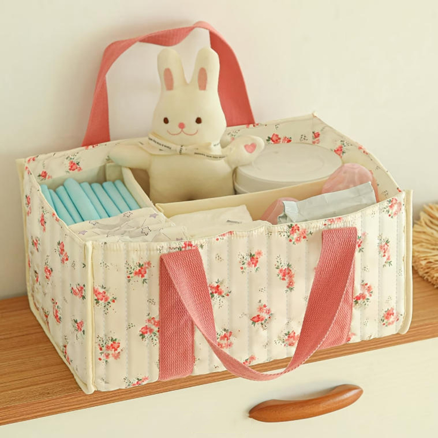 Baby Nursery Essentials - Organizador de Pañales con Diseño Floral,