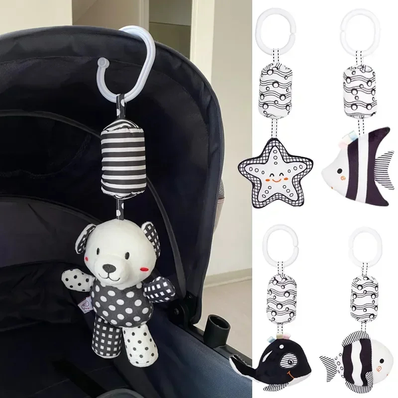 Baby Nursery Bed - Campana de cama blanca y negra