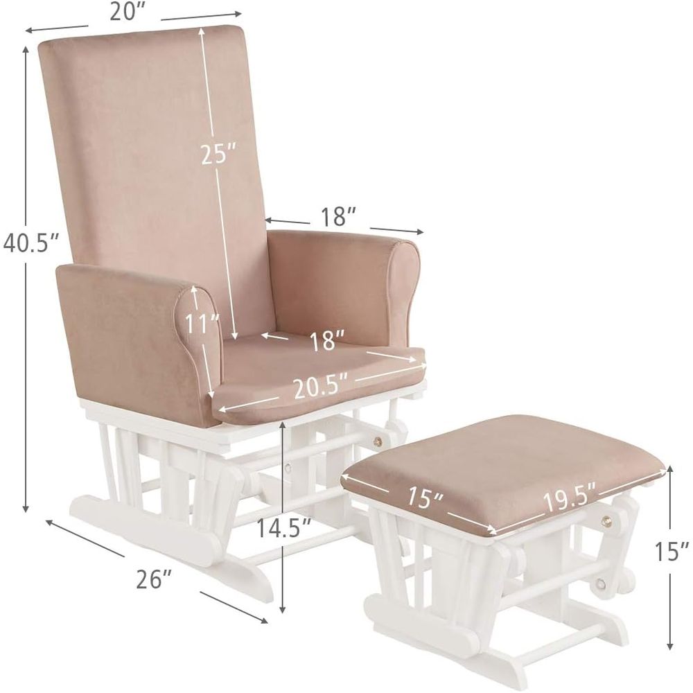 Juego de sillón mecedora y oto - Baby Nursery Ottoman reseña y precio