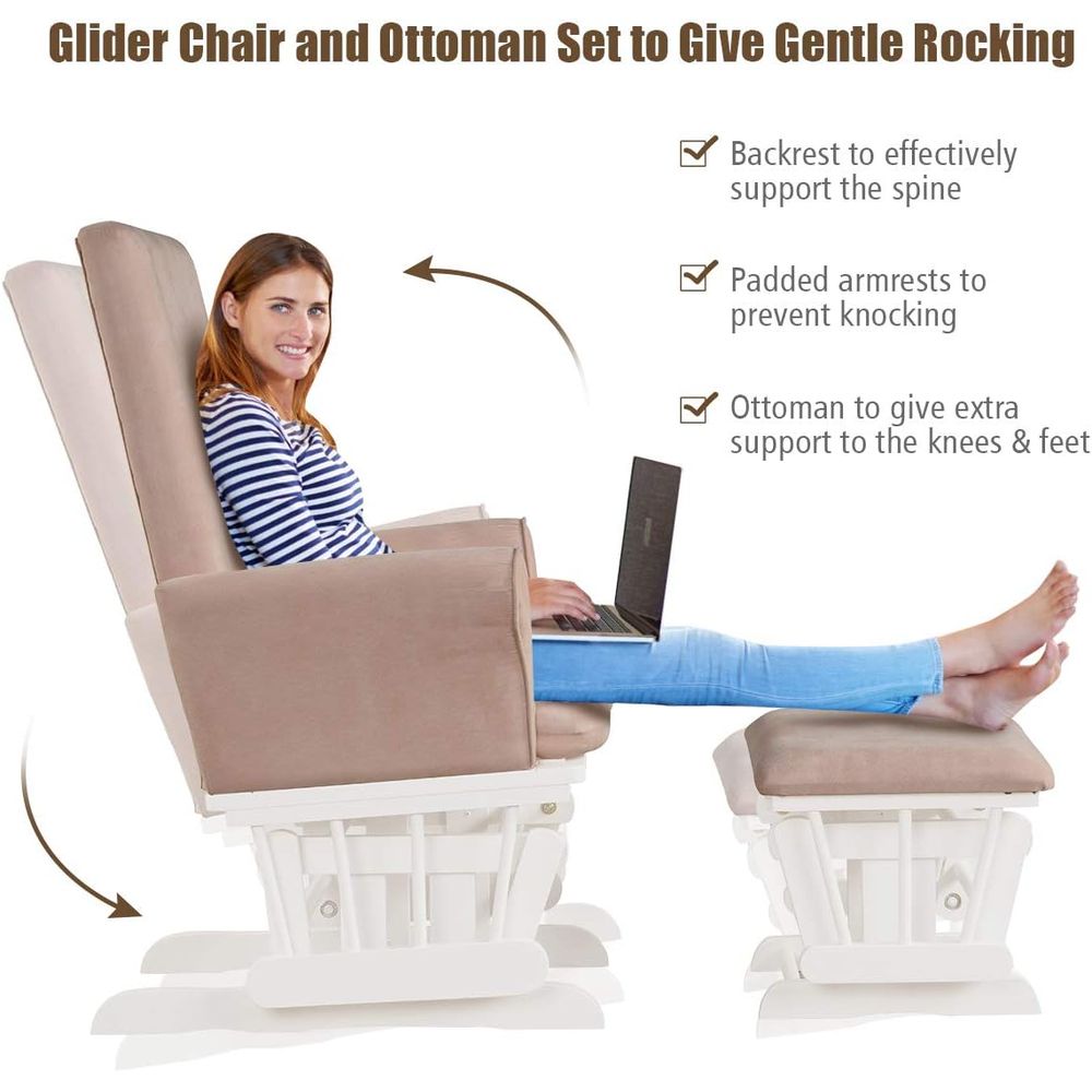 Juego de sillón mecedora y oto - Baby Nursery Ottoman reseña y precio
