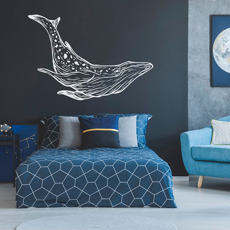 Calcomanías de ballena náutica - Baby Nursery Mural Wallpaper reseña y precio