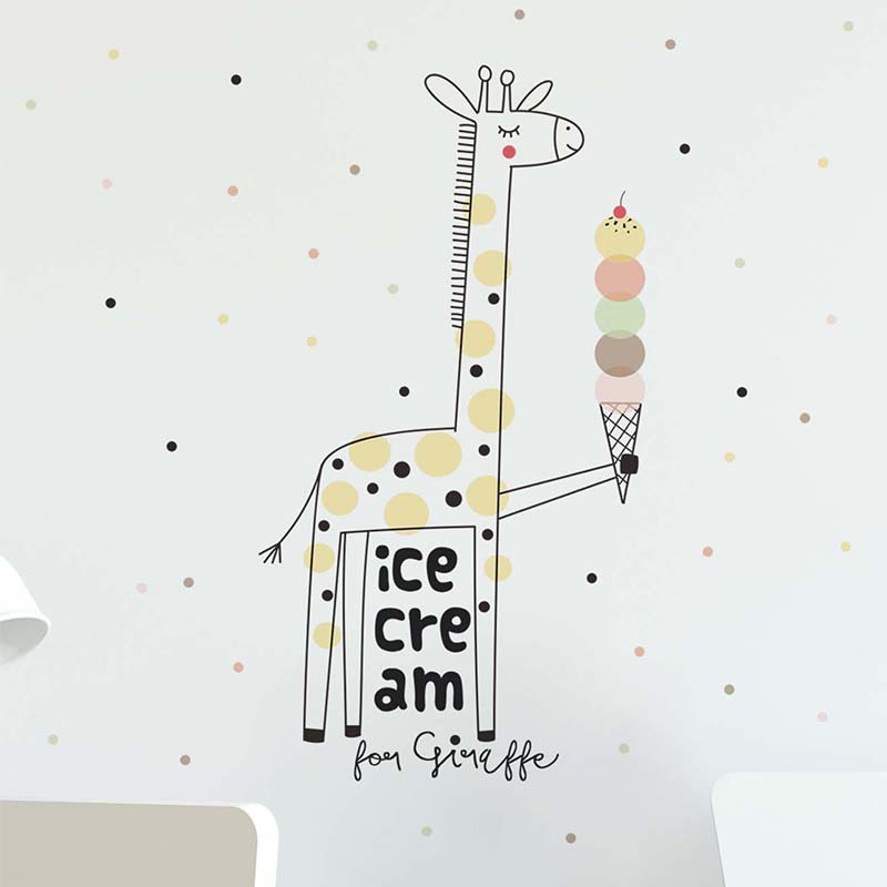 Pegatina de pared de jirafa y  - Baby Nursery Mural Wallpaper reseña y precio