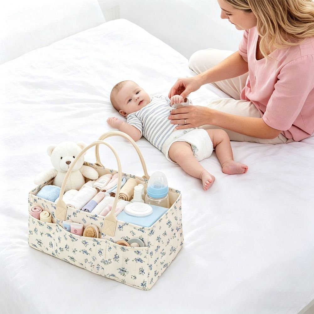 Organizador de Pañales Floral  - Baby Nursery Essentials reseña y precio