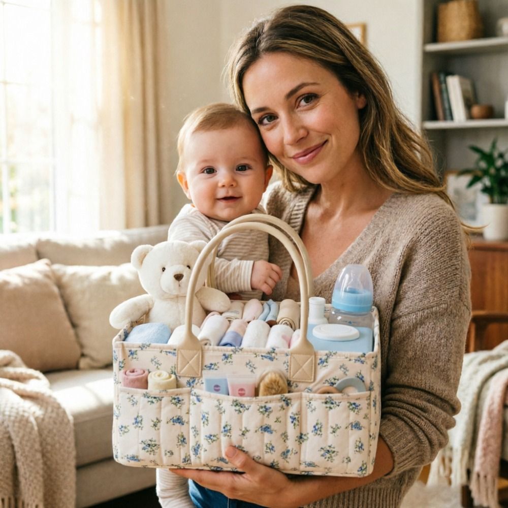 Organizador de Pañales Floral  - Baby Nursery Essentials reseña y precio