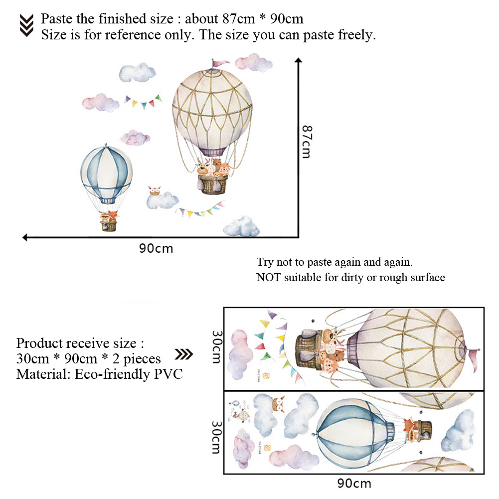 Pegatinas de pared con globos  - Baby Nursery Mural Wallpaper reseña y precio