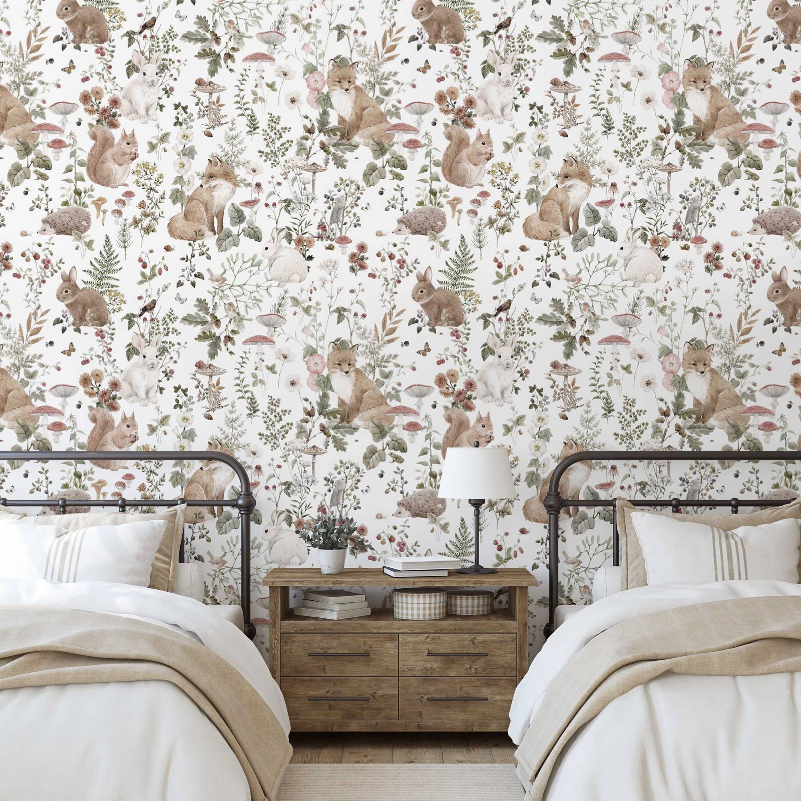 Forest Babies MuraL, papel tap - Baby Nursery Mural Wallpaper reseña y precio