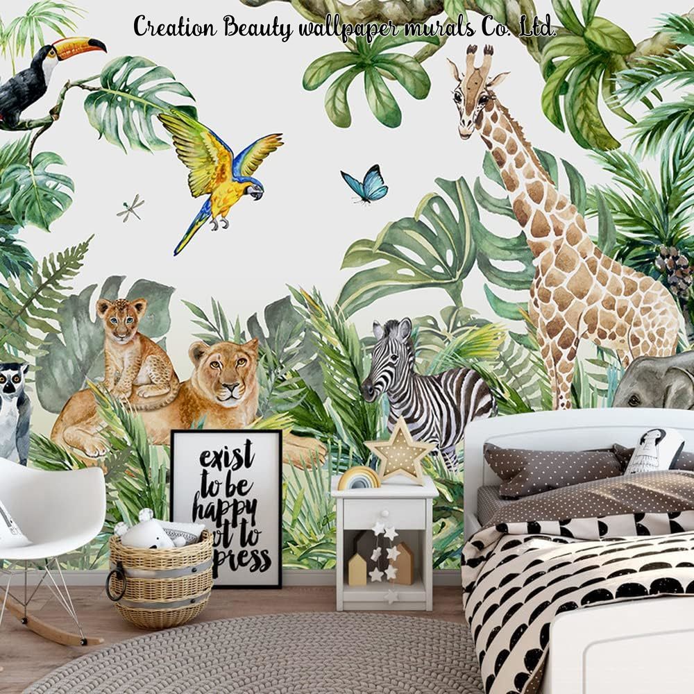 Papel Tapiz de Animales de la  - Baby Nursery Mural Wallpaper reseña y precio