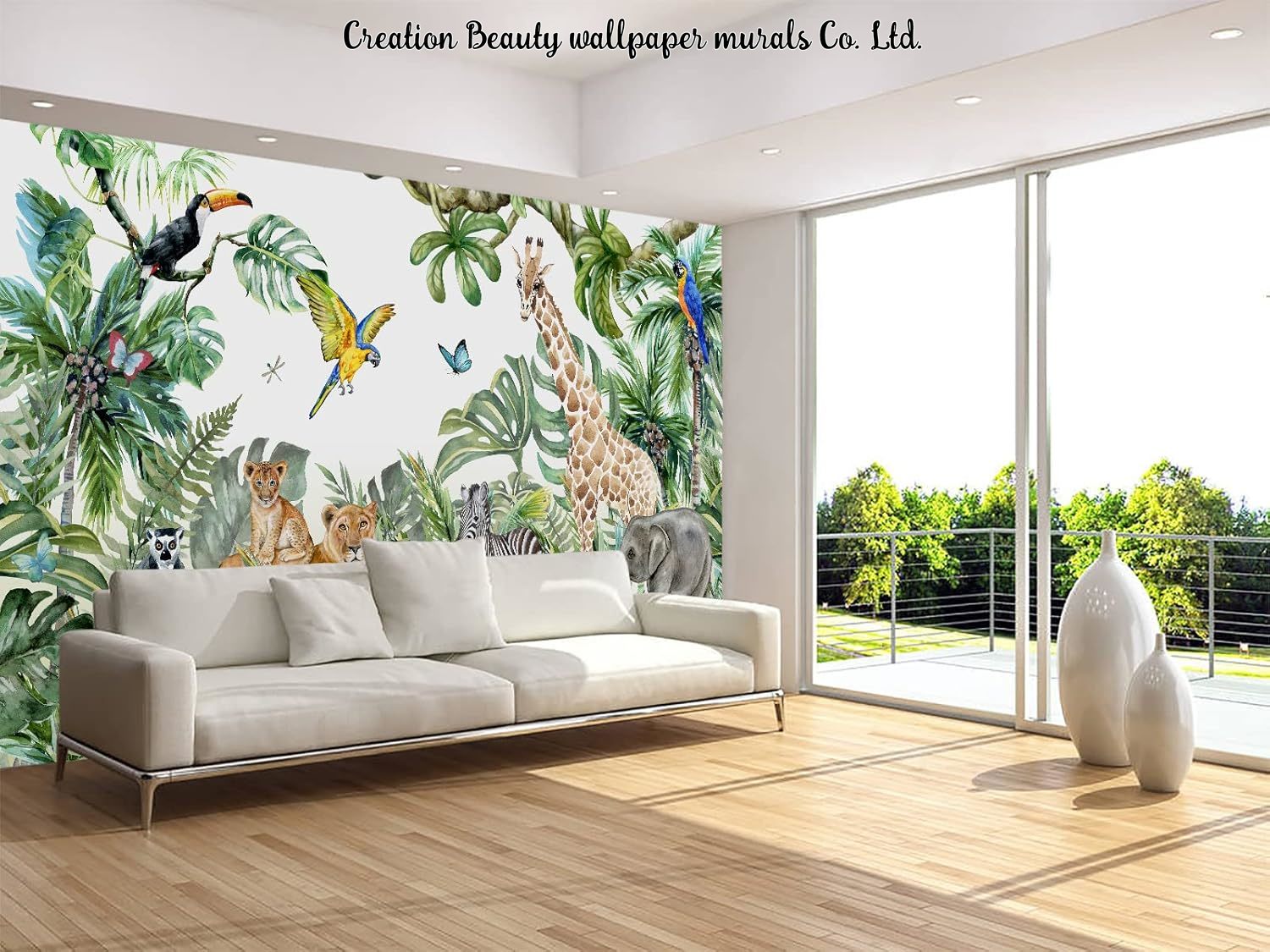 Papel Tapiz de Animales de la  - Baby Nursery Mural Wallpaper reseña y precio