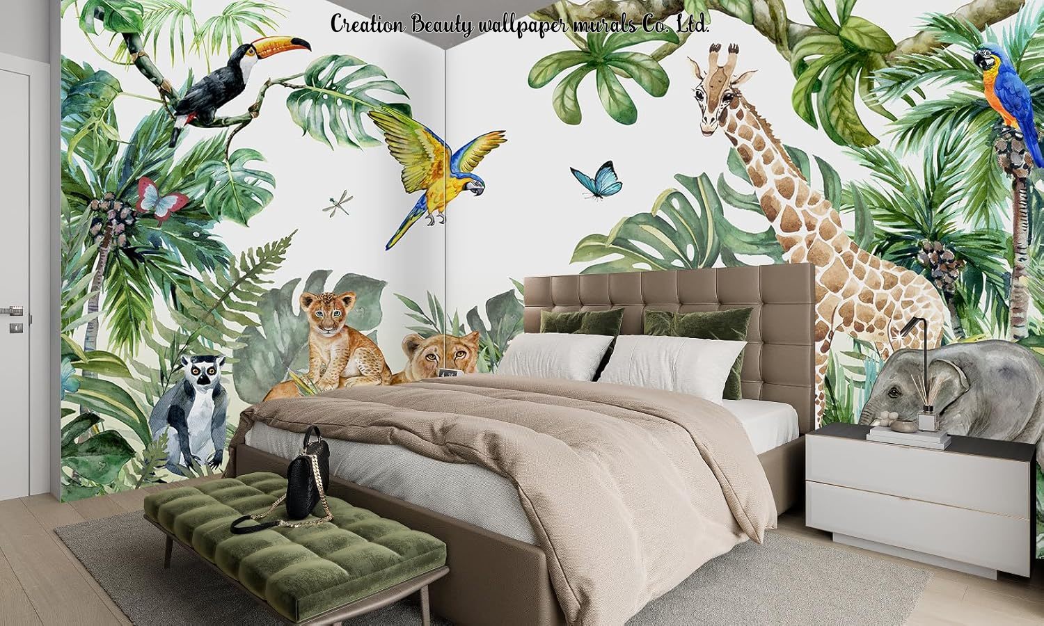 Papel Tapiz de Animales de la  - Baby Nursery Mural Wallpaper reseña y precio