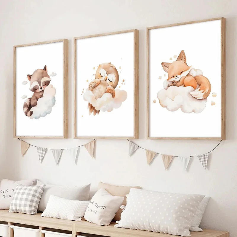 Arte de Pared, Póster Infantil - Baby Nursery Animal Pictures reseña y precio