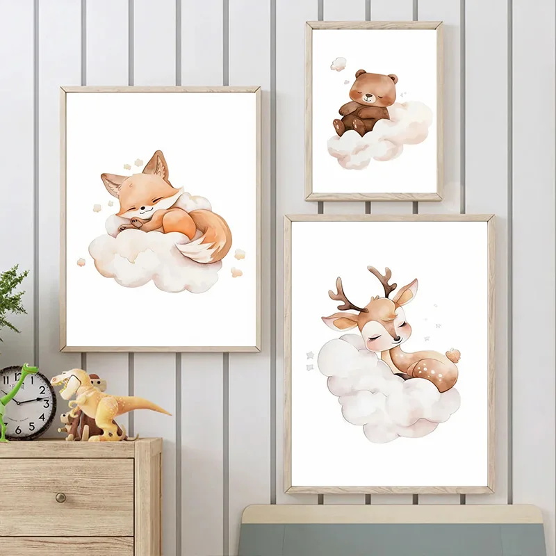 Arte de Pared, Póster Infantil - Baby Nursery Animal Pictures reseña y precio