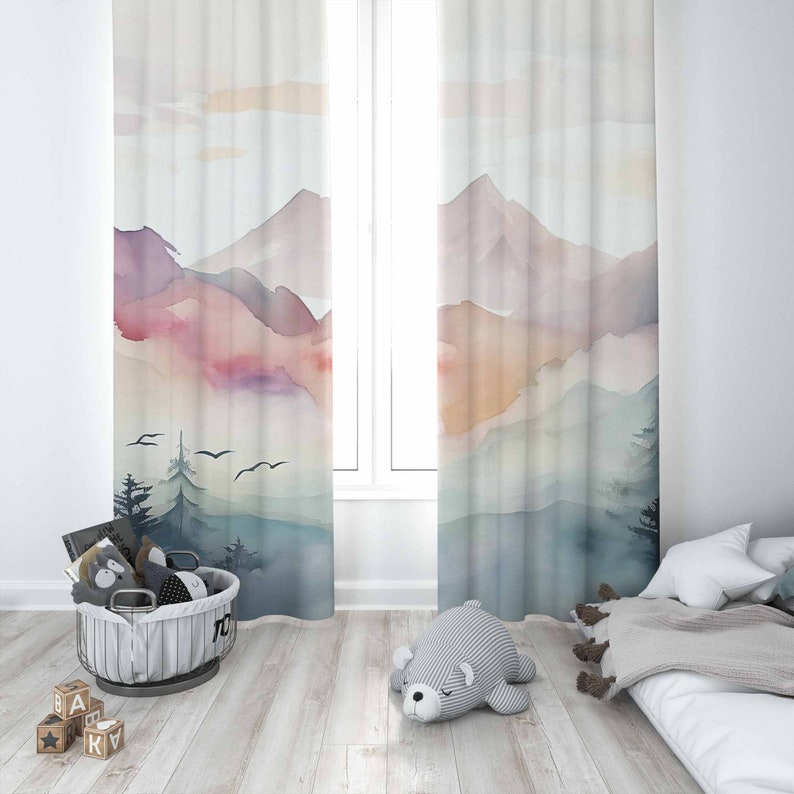 Cortina de guardería de bosque - Baby Nursery Youtube reseña y precio