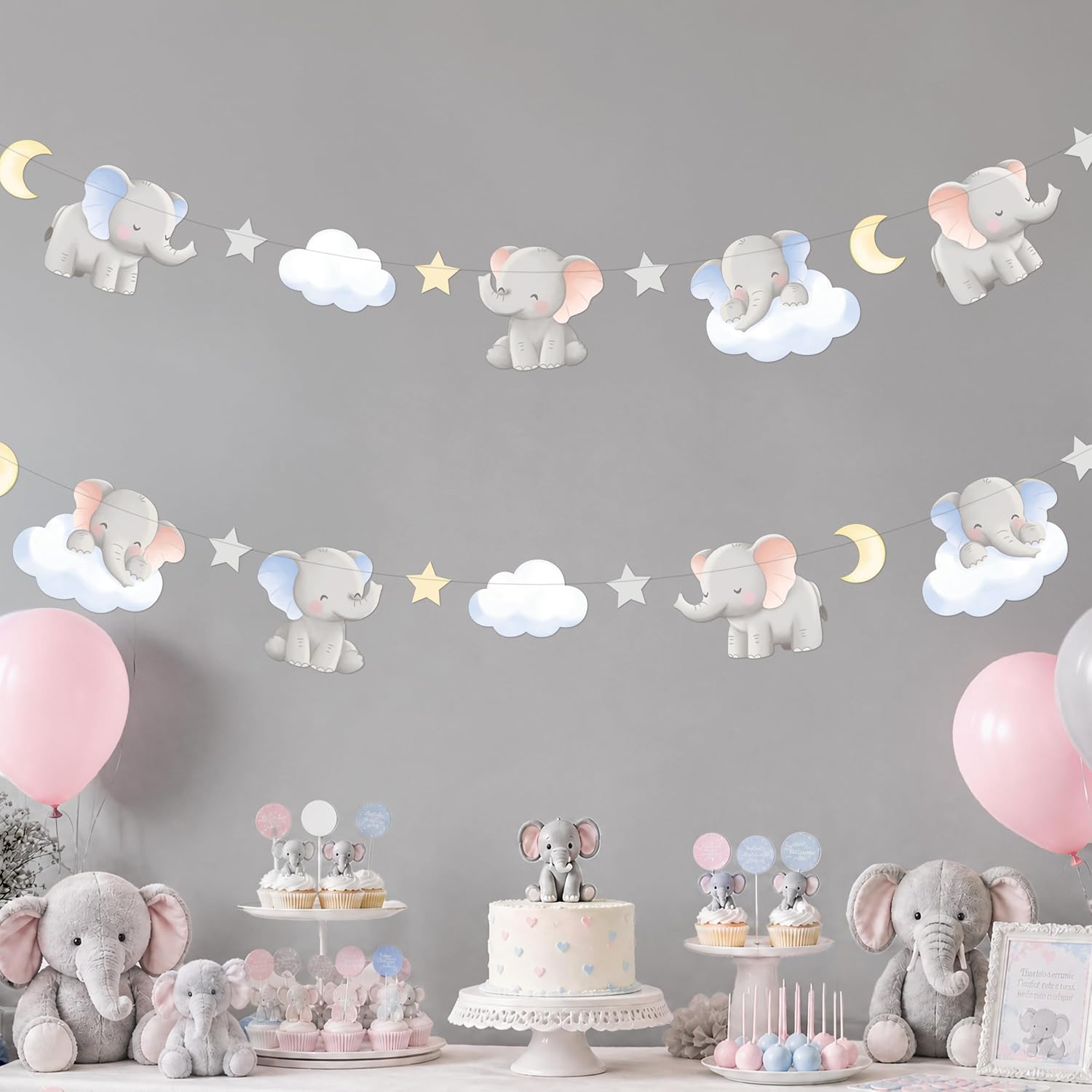 2 Piezas de Guirnalda de Elefa - Baby Nursery Garland reseña y precio