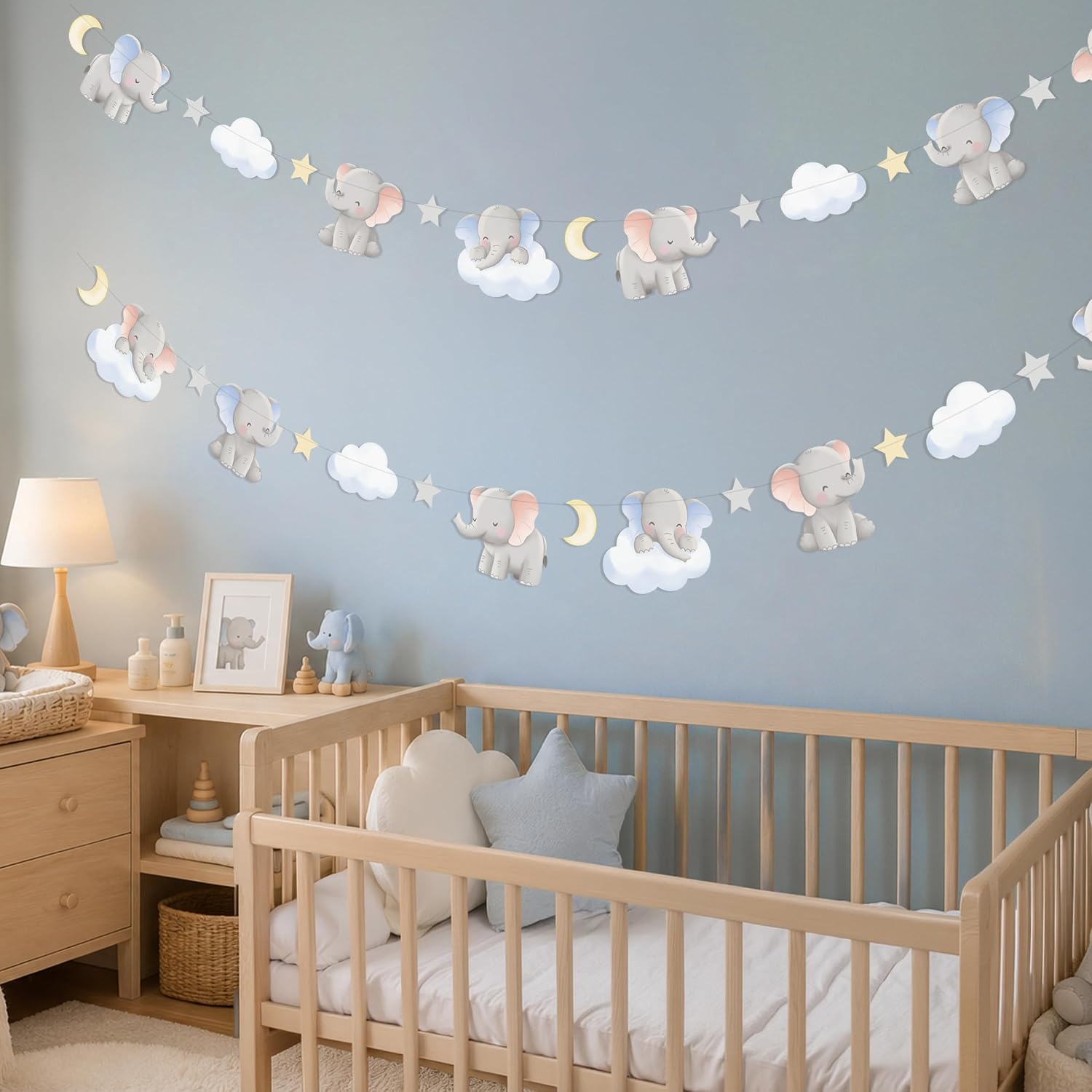 2 Piezas de Guirnalda de Elefa - Baby Nursery Garland reseña y precio