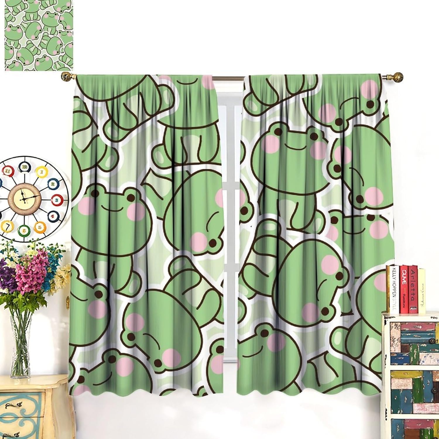 Cortinas con Patrón de Rana Ve - Baby Nursery Youtube reseña y precio
