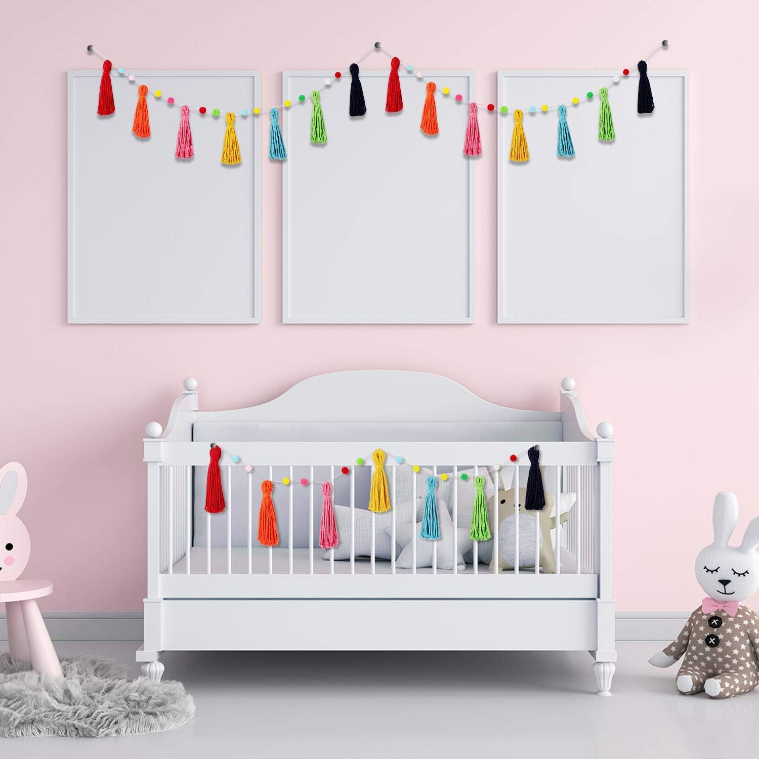 3 uds colorido Arco Iris Boho  - Baby Nursery Garland reseña y precio