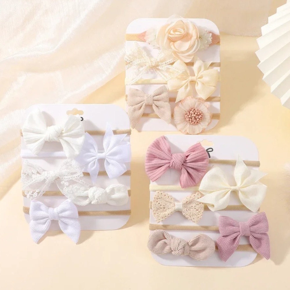 Diadema con lazo de encaje y f - Baby Nursery Set reseña y precio
