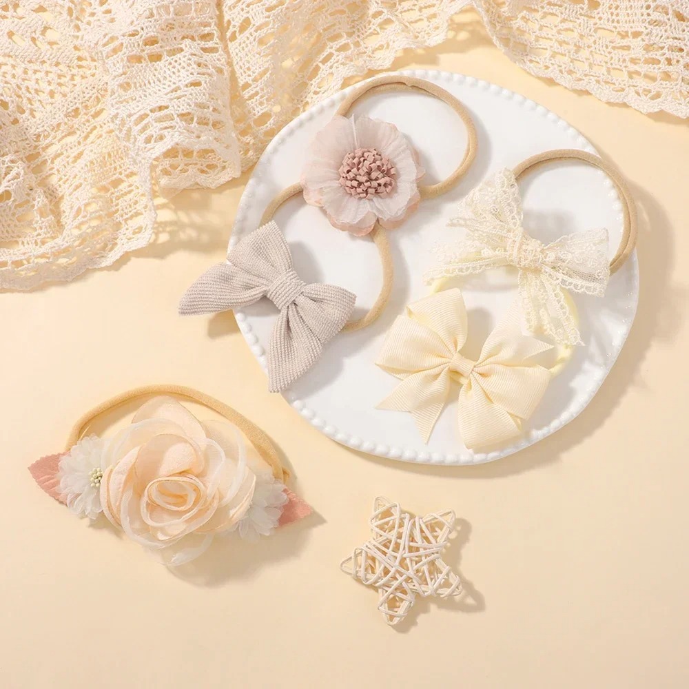 Diadema con lazo de encaje y f - Baby Nursery Set reseña y precio