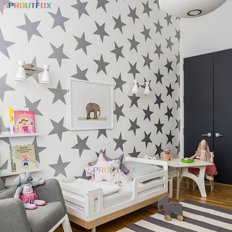 Pegatinas de vinilo de estrell - Baby Nursery Mural Wallpaper reseña y precio
