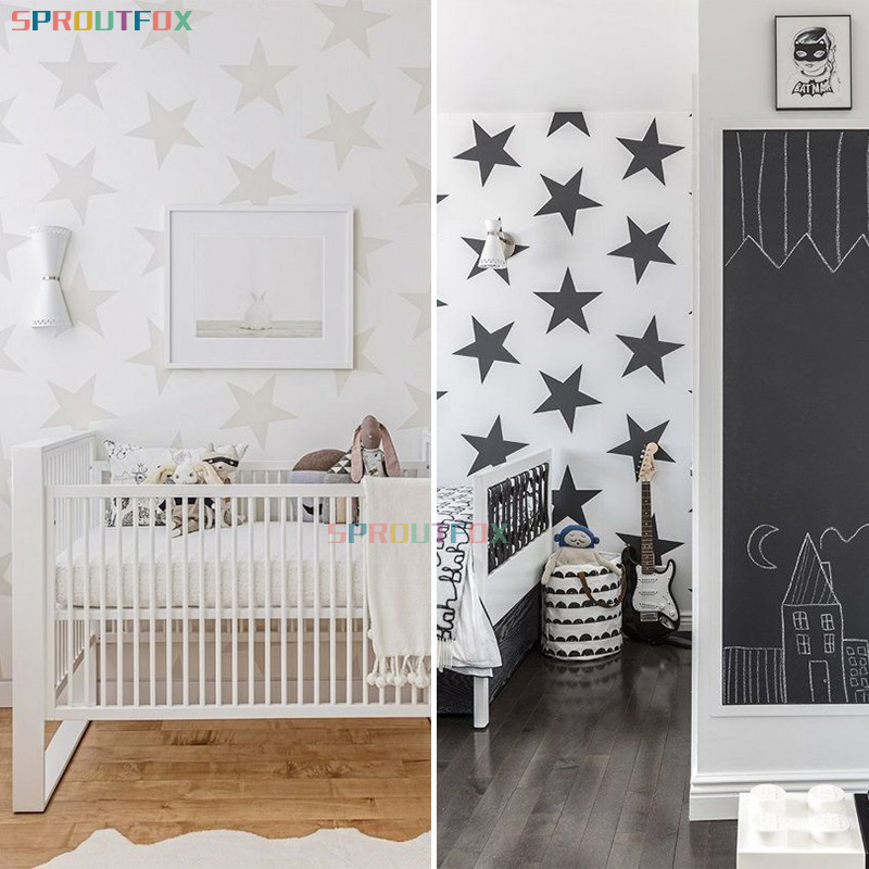 Pegatinas de vinilo de estrell - Baby Nursery Mural Wallpaper reseña y precio