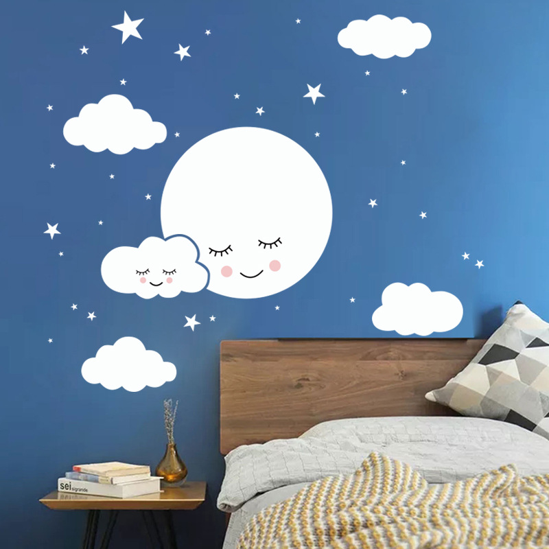 Pegatina de pared de estrellas - Baby Nursery Mural Wallpaper reseña y precio
