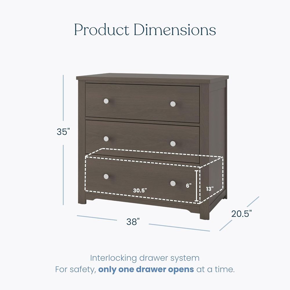 Cómoda Harmony 3-Der con cambi - Baby Nursery Table reseña y precio