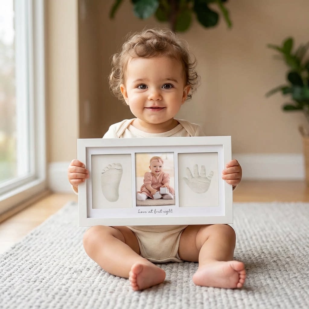 Kit de Recuerdo de Huellas de  - Baby Nursery Picture Frames reseña y precio