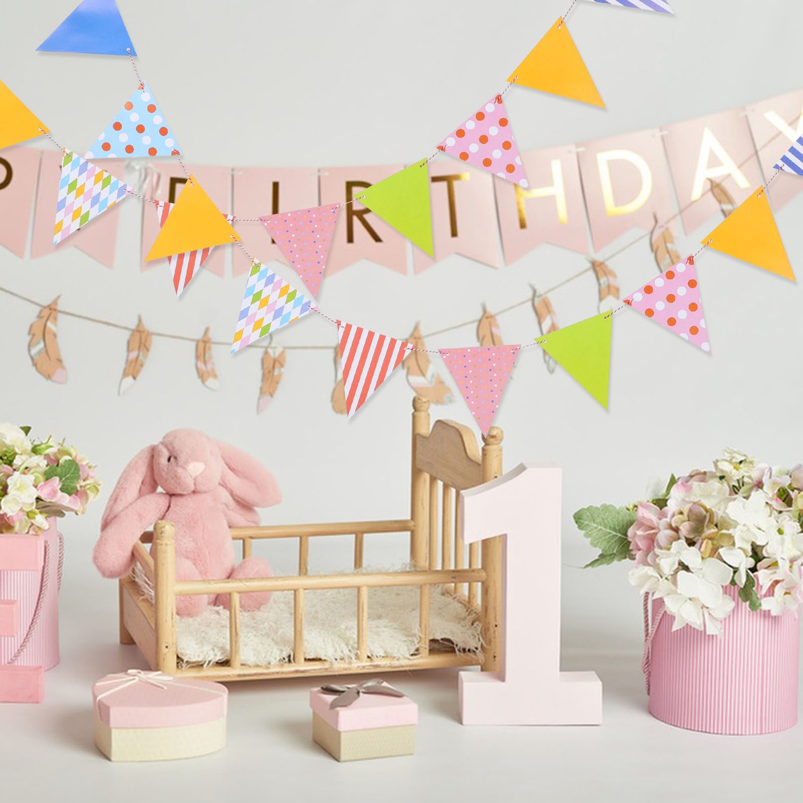 Guirnalda de Banderines Triang - Baby Nursery Garland reseña y precio