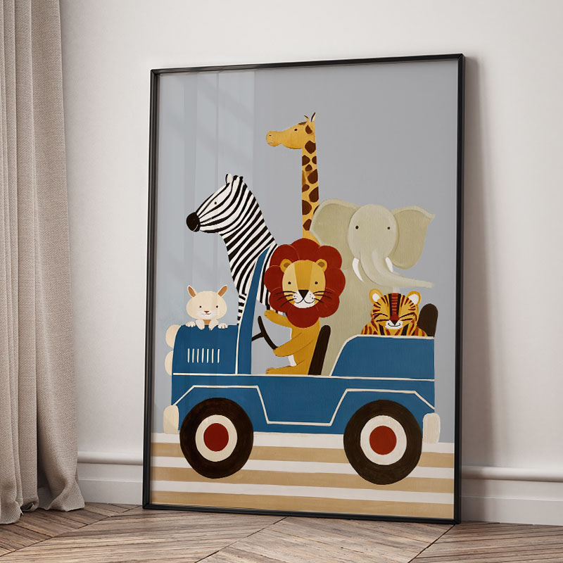 Divertidos Cuadros de Dibujos  - Baby Nursery Animal Pictures reseña y precio