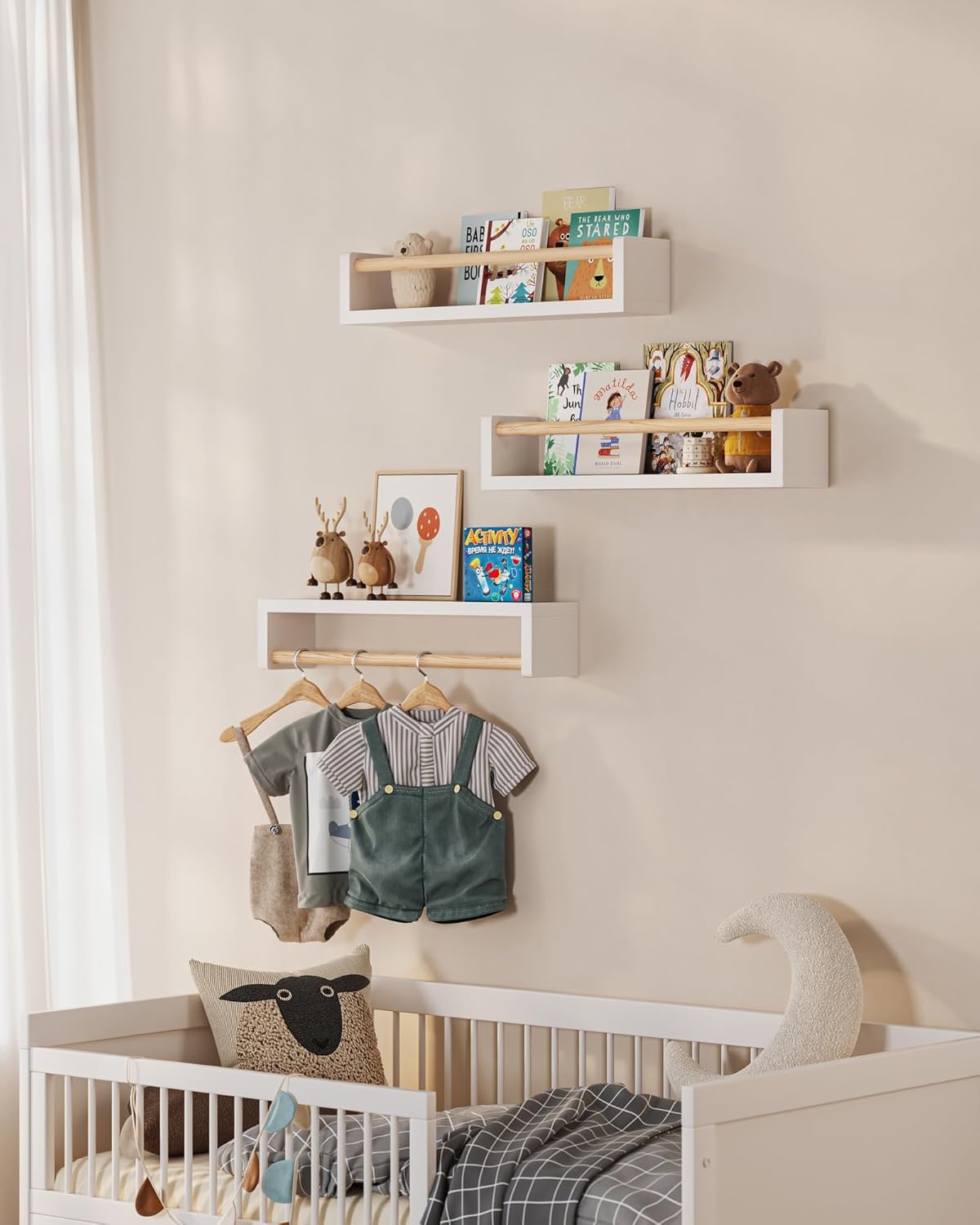 Juego de 3 estantes flotantes  - Baby Nursery Set reseña y precio