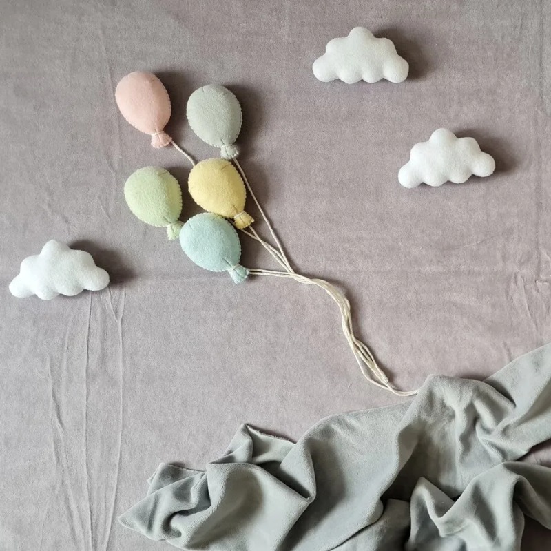 Juego de 8 Nubes de Fieltro pa - Baby Nursery Set reseña y precio