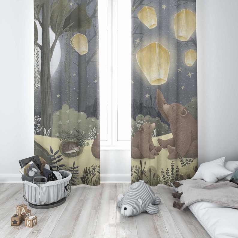 Cortinas de guardería de bosqu - Baby Nursery Youtube reseña y precio