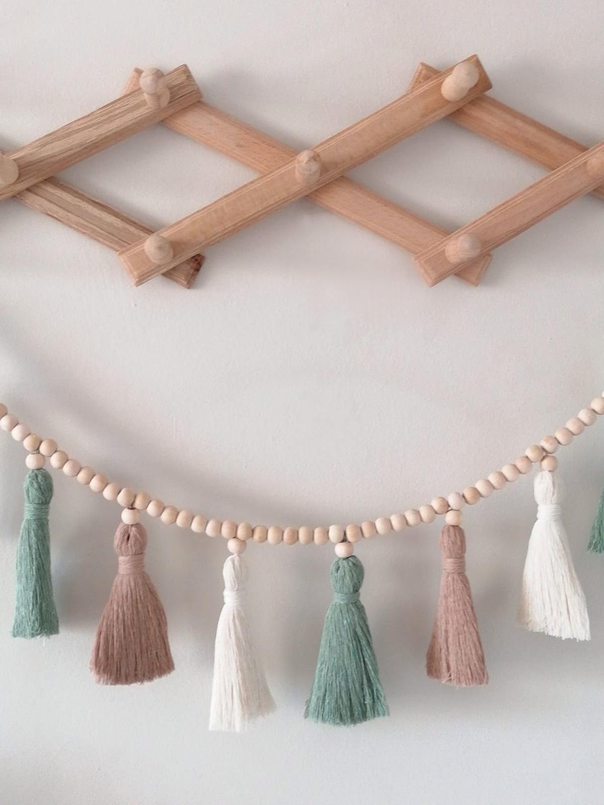 Guirnalda de macramé con borla - Baby Nursery Garland reseña y precio