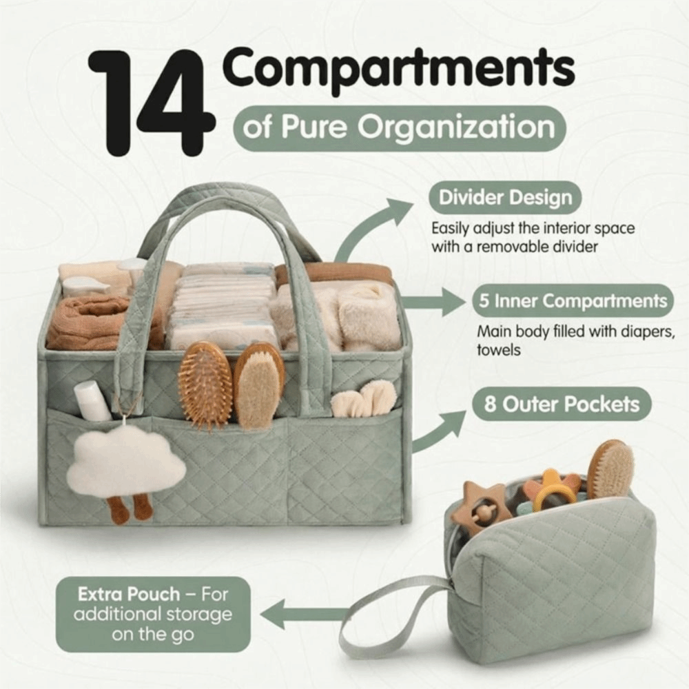 Organizador de Pañales para Be - Baby Nursery Essentials reseña y precio
