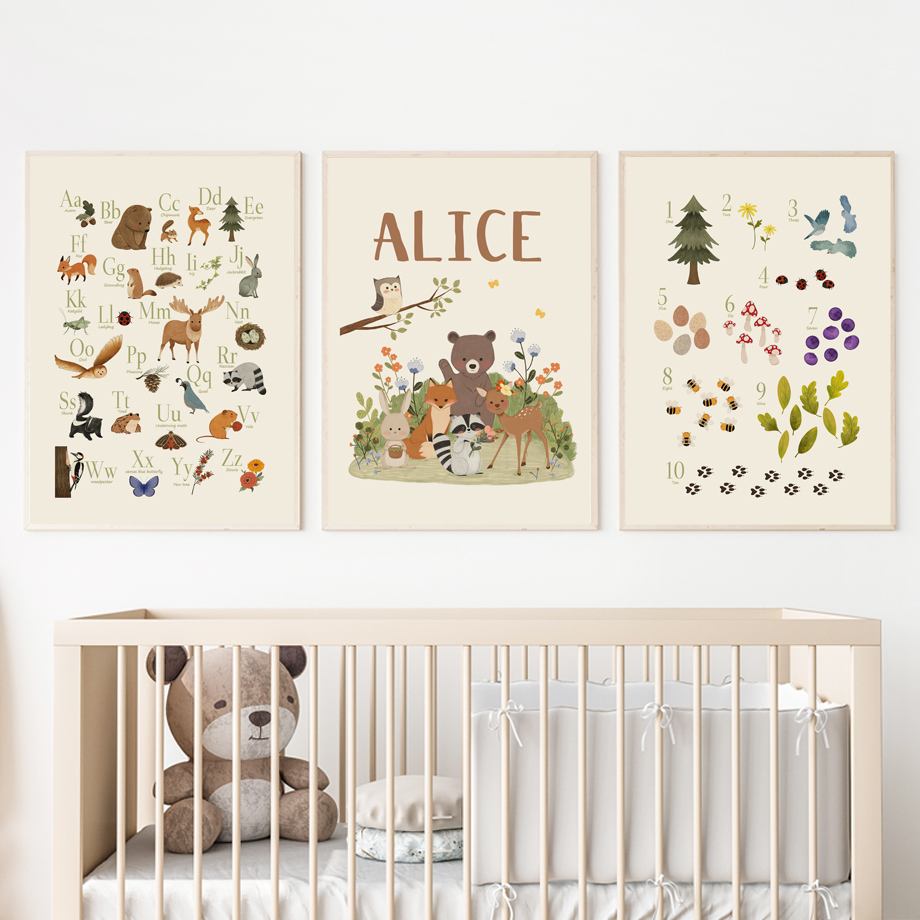 1 pieza de arte de pared sin m - Baby Nursery Animal Pictures reseña y precio