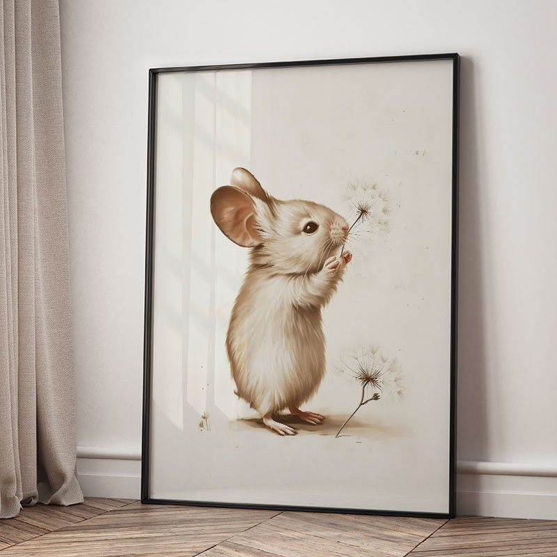 Póster de Animales: Oso, Conej - Baby Nursery Animal Pictures reseña y precio