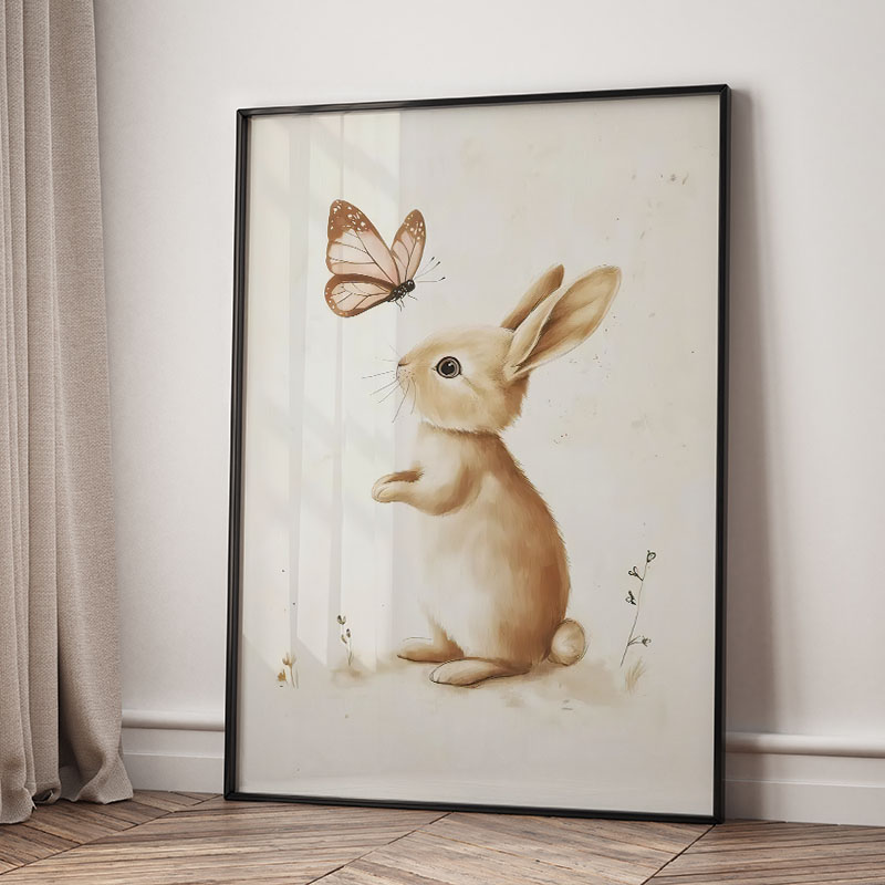 Póster de Animales: Oso, Conej - Baby Nursery Animal Pictures reseña y precio