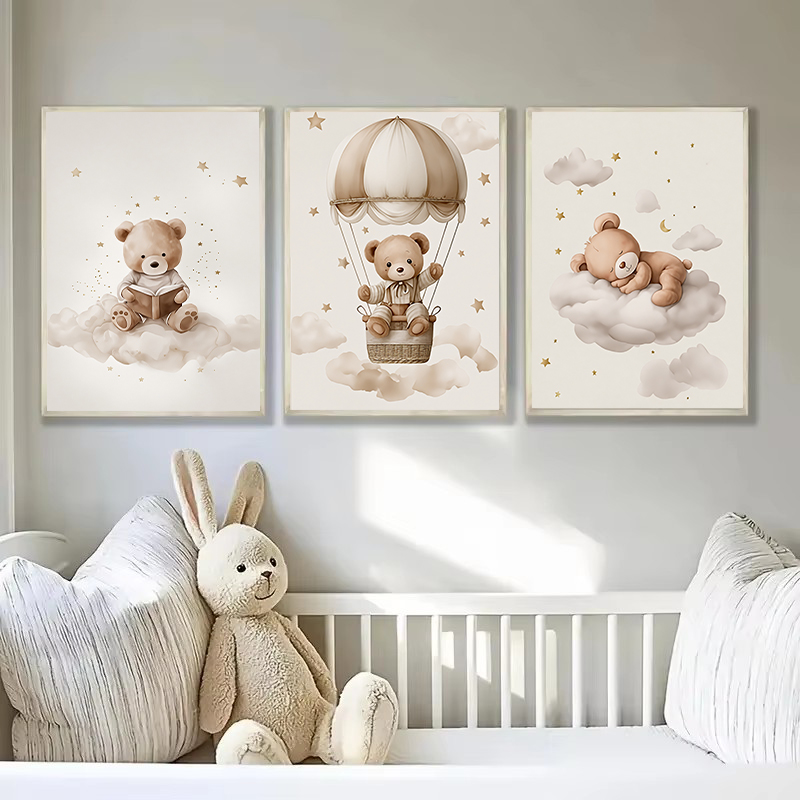 3 unids/set de oso de peluche  - Baby Nursery Set reseña y precio