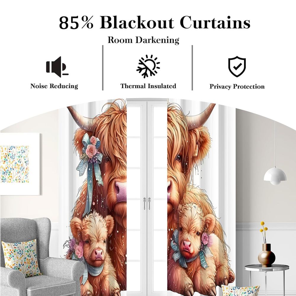 Cortinas con Estampado de Vaca - Baby Nursery Light Shade reseña y precio